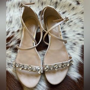 Jeweled Bagdley Mischa wedding shoes